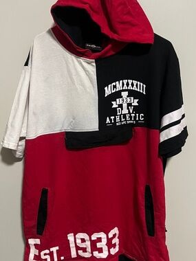 Red ape hooded T- shirt